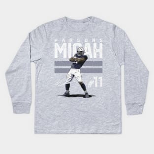 Micah Parsons Dallas Pose Kids Long Sleeve T-Shirt